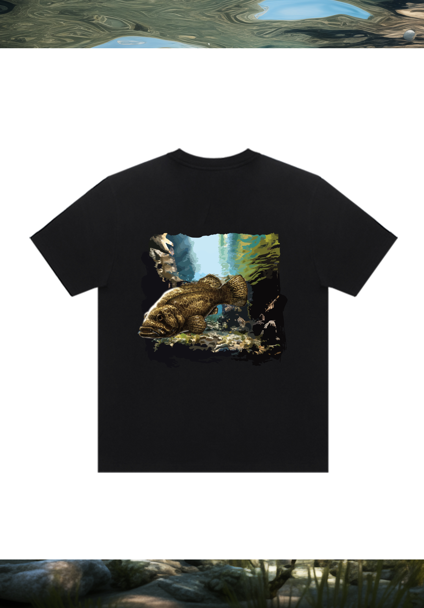 [T104] 왕의 귀환  - 왕 쏘가리 낚시 반팔 티셔츠